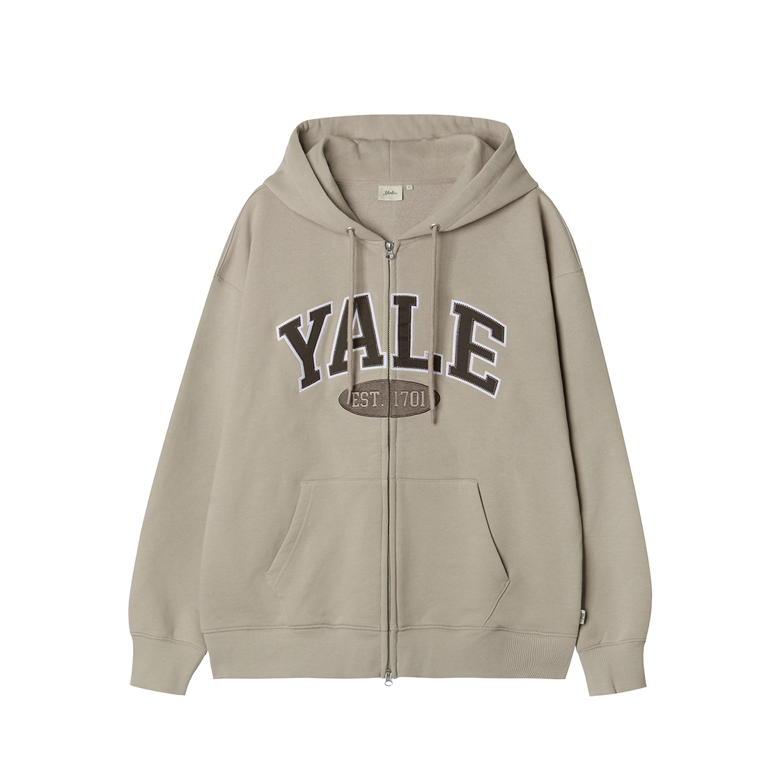 YGS1HZ301SBE Yale Two-Tone Arch Hoodie Zip-Up Beige