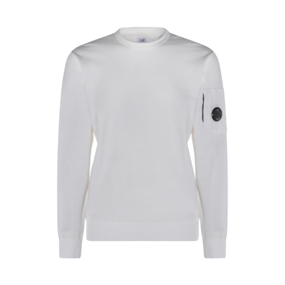C.P. 컴퍼니 라이트 플리스 크루넥 렌즈 스웨트셔츠 거즈 화이트 - 25FW(C.P. Company Light Fleece Crewneck Lens Sweatshirt Gauze White - 25FW) - 1