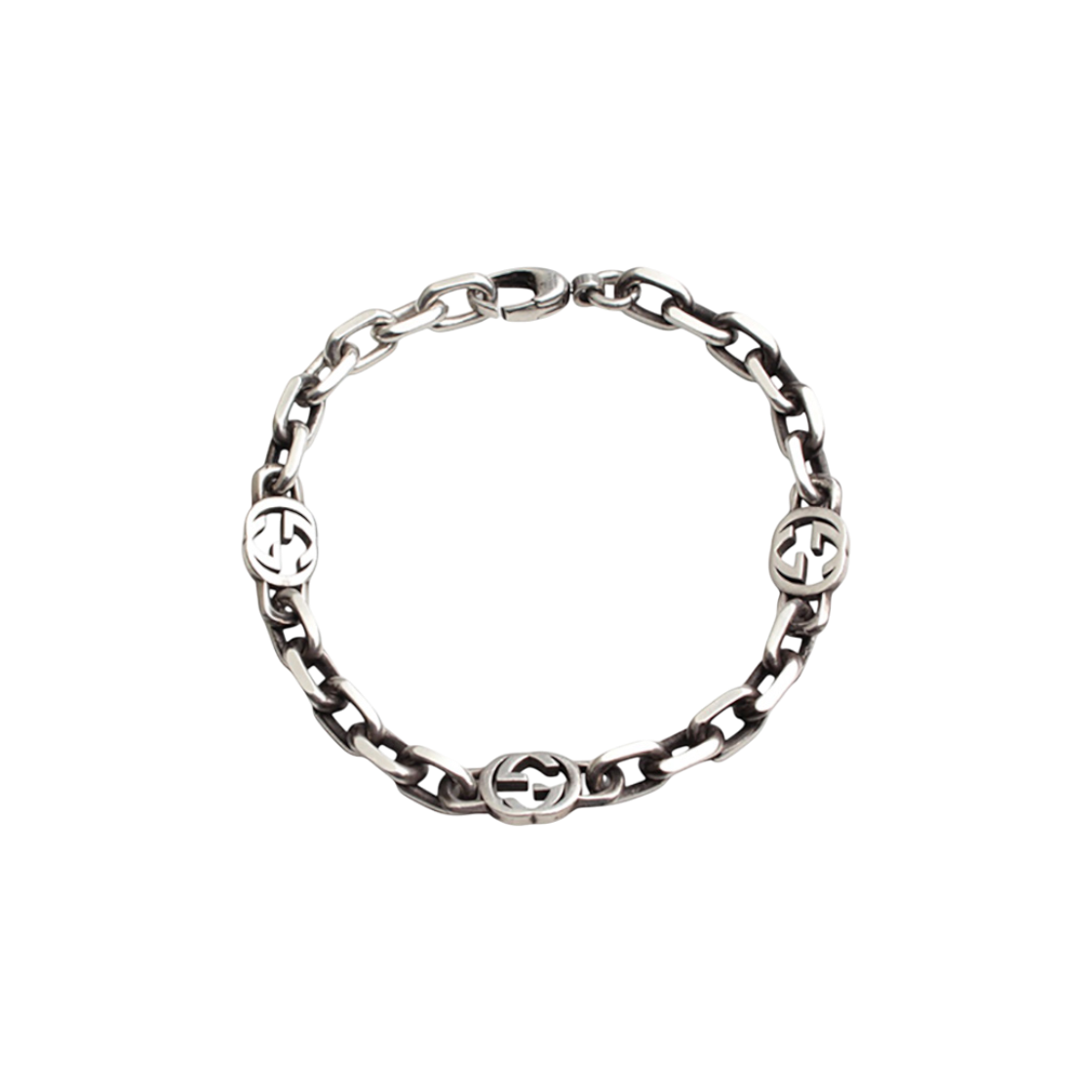 ITAWFHQ29EJ4 Gucci 925 Silver Logo Chain Bracelet