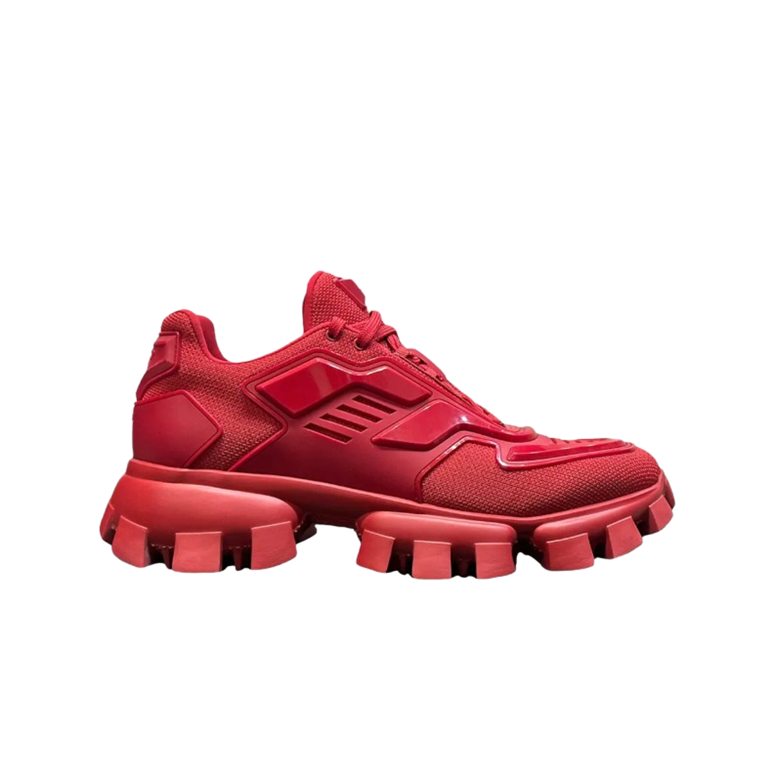 2EG293-3KZU-F0LXN Prada Cloudbust Thunder Technical Fabric Sneakers Red