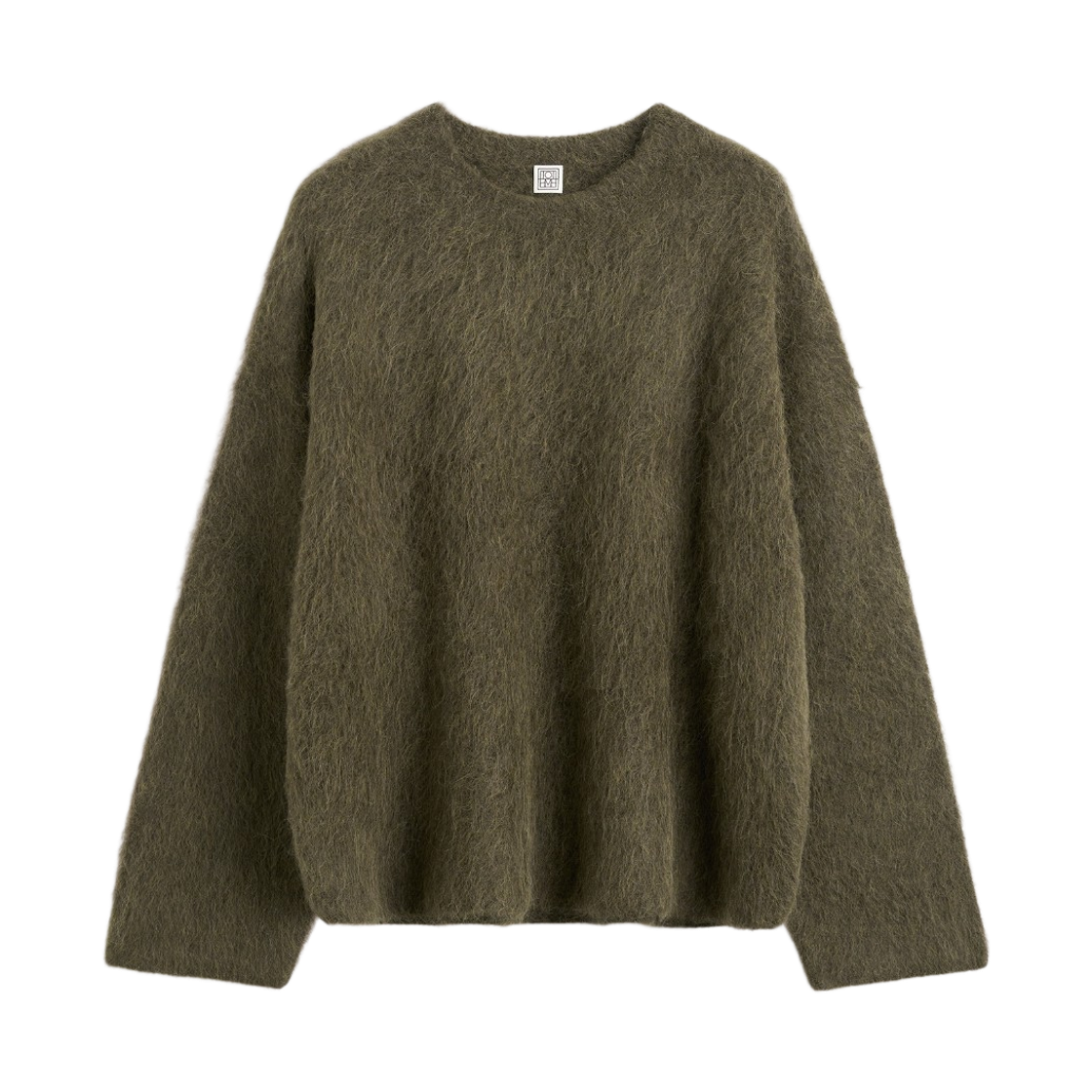 244-WRT873-YA0106-273 (W) Toteme Boxy Alpaca Knit Pepper