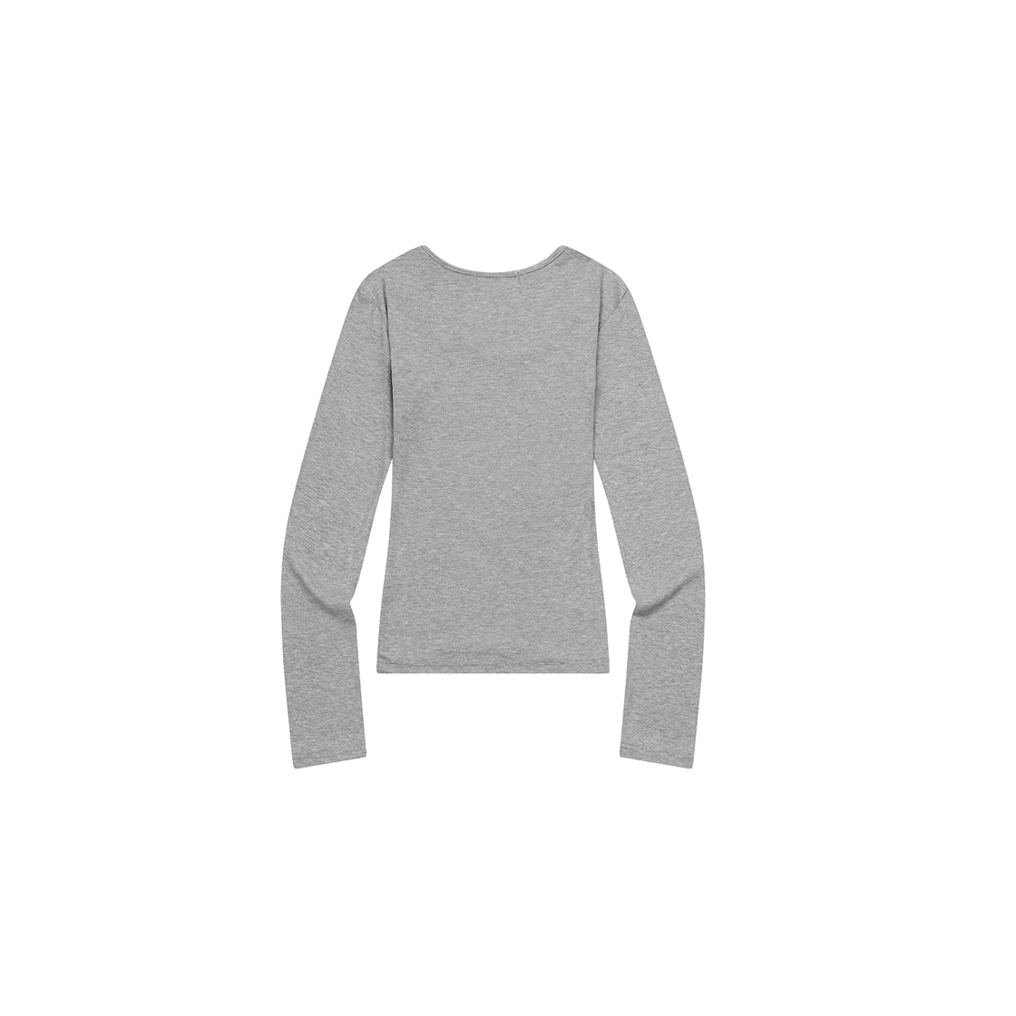 무센트 루에브 스퀘어넥 골지 긴팔 티 (4컬러) 그레이(MUCENT Luevve Square Neck Long Sleeve T (4Color) Gray) - 2