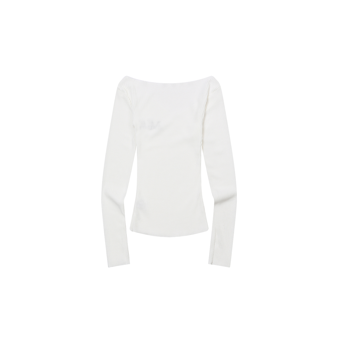 무센트 비아제 슬림핏 브이넥 데미지 골지 긴팔 티 (6컬러) 아이보리(MUCENT Viaze Slim Fit V-Neck Damage T (6Color) Ivory) - 2