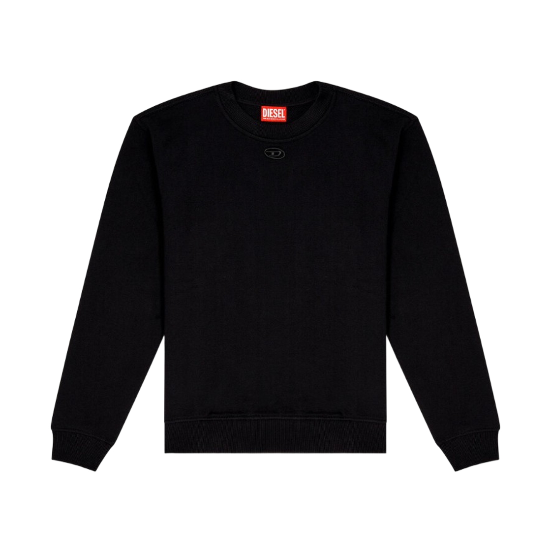 A217240GSBP-9XX (W) Diesel F-Normy Cotton Sweatshirt with Oval D Embroidery Black