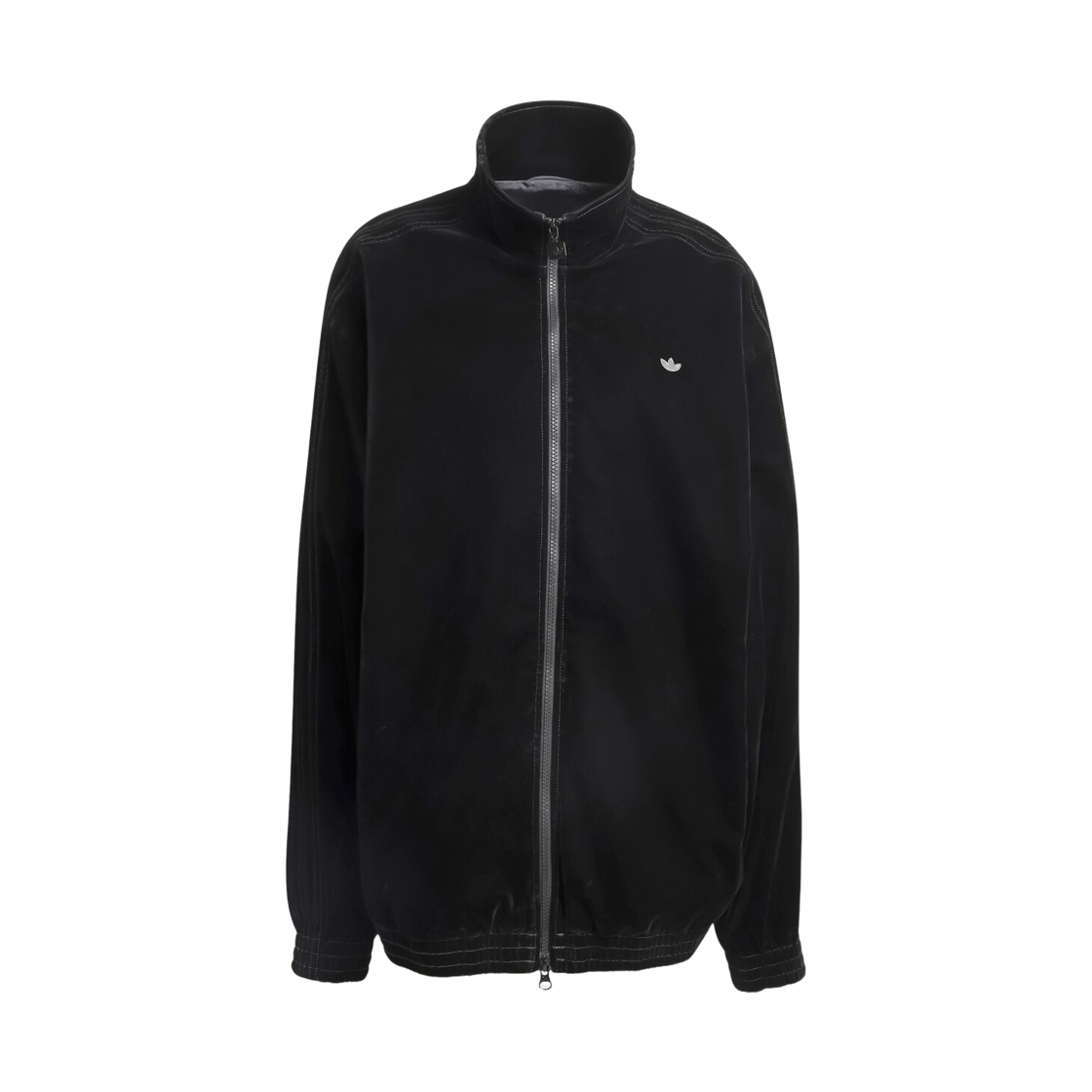 (W) 아디다스 브러쉬드 트윌 오버사이즈 파이어버드 트랙탑 유틸리티 블랙 - KR 사이즈((W) Adidas Brushed Twill Oversized Firebird Track Top Utility Black - KR Sizing) - 1