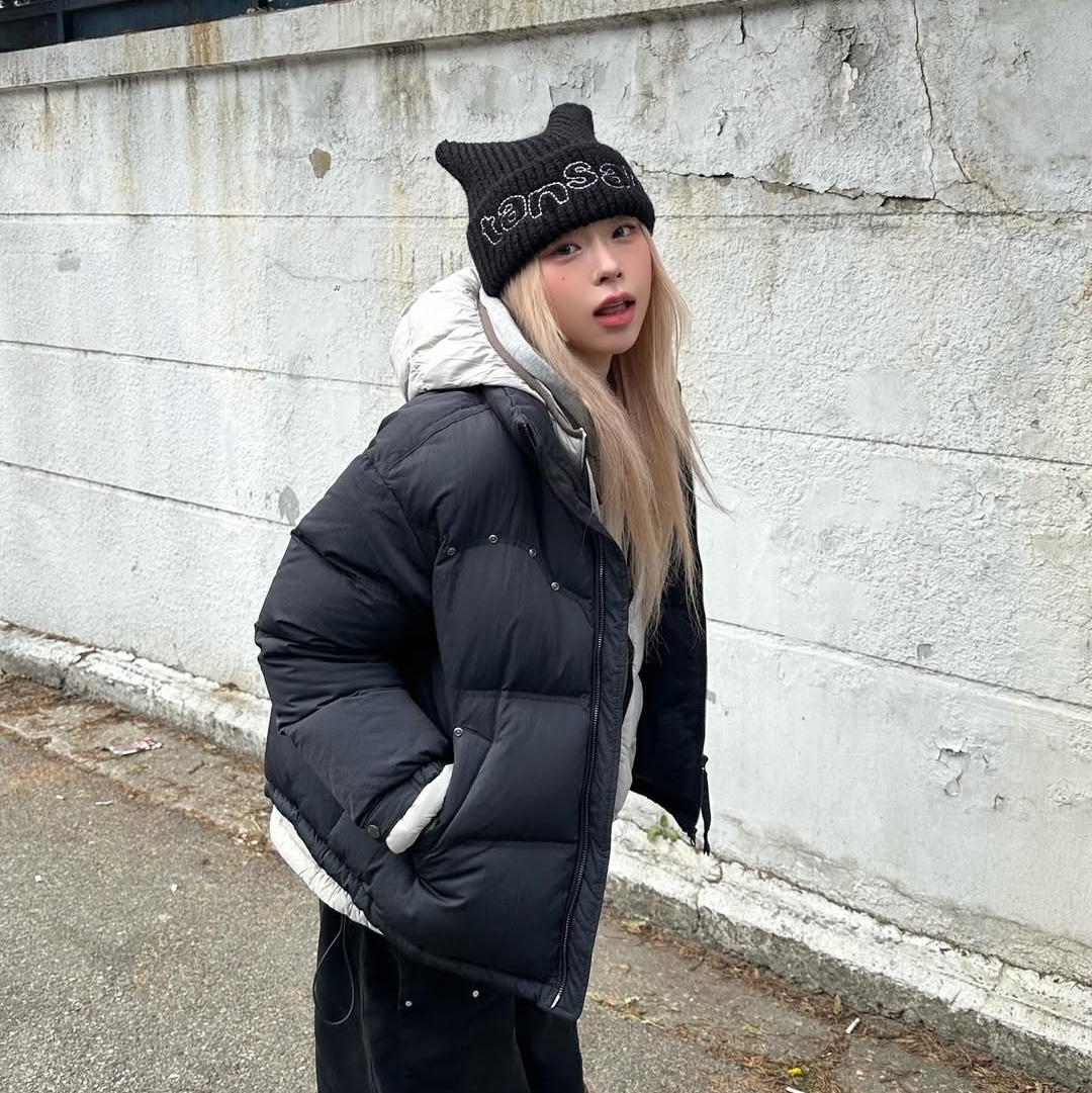 SPORT CHAMBER Light DuckDown Jacket Light Beige 착용 스타일 - 4
