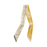 (W) Hermes Merveilleuses Lanternes Twilly Silk & Vanille Jaune Paill Etoupe