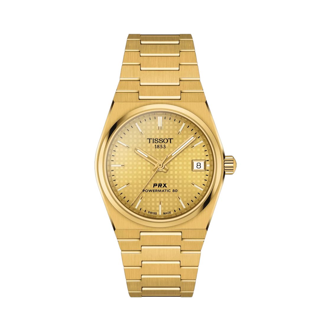 티쏘 PRX 파워매틱 80 35mm 스테인리스 스틸 옐로우 골드(Tissot PRX Powermatic 80 35mm Stainless Steel Yellow Gold) - 1