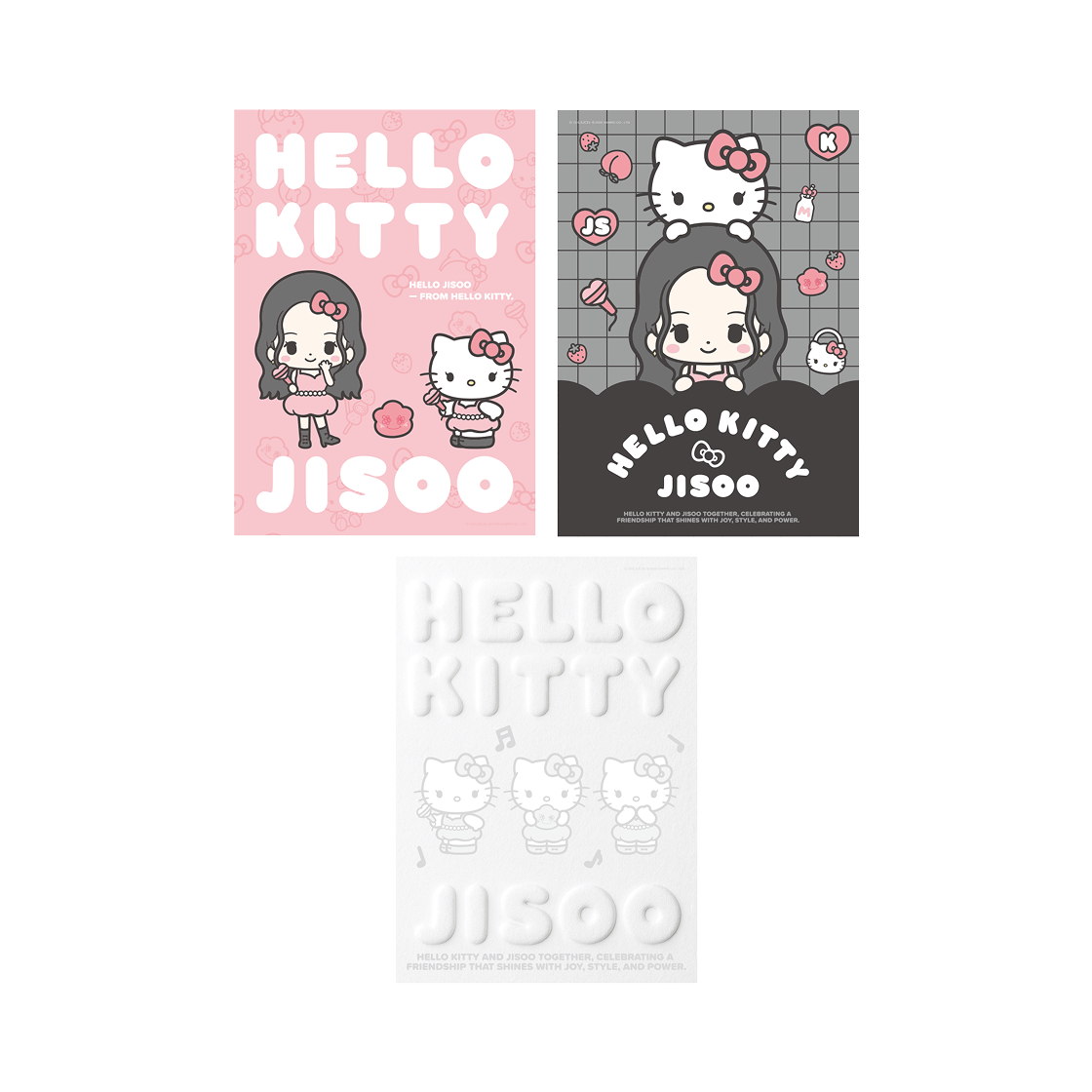 [헬로키티 x 지수] 아트 프린트 포스터 A3([HELLO KITTY x JISOO] Art Print Poster A3)