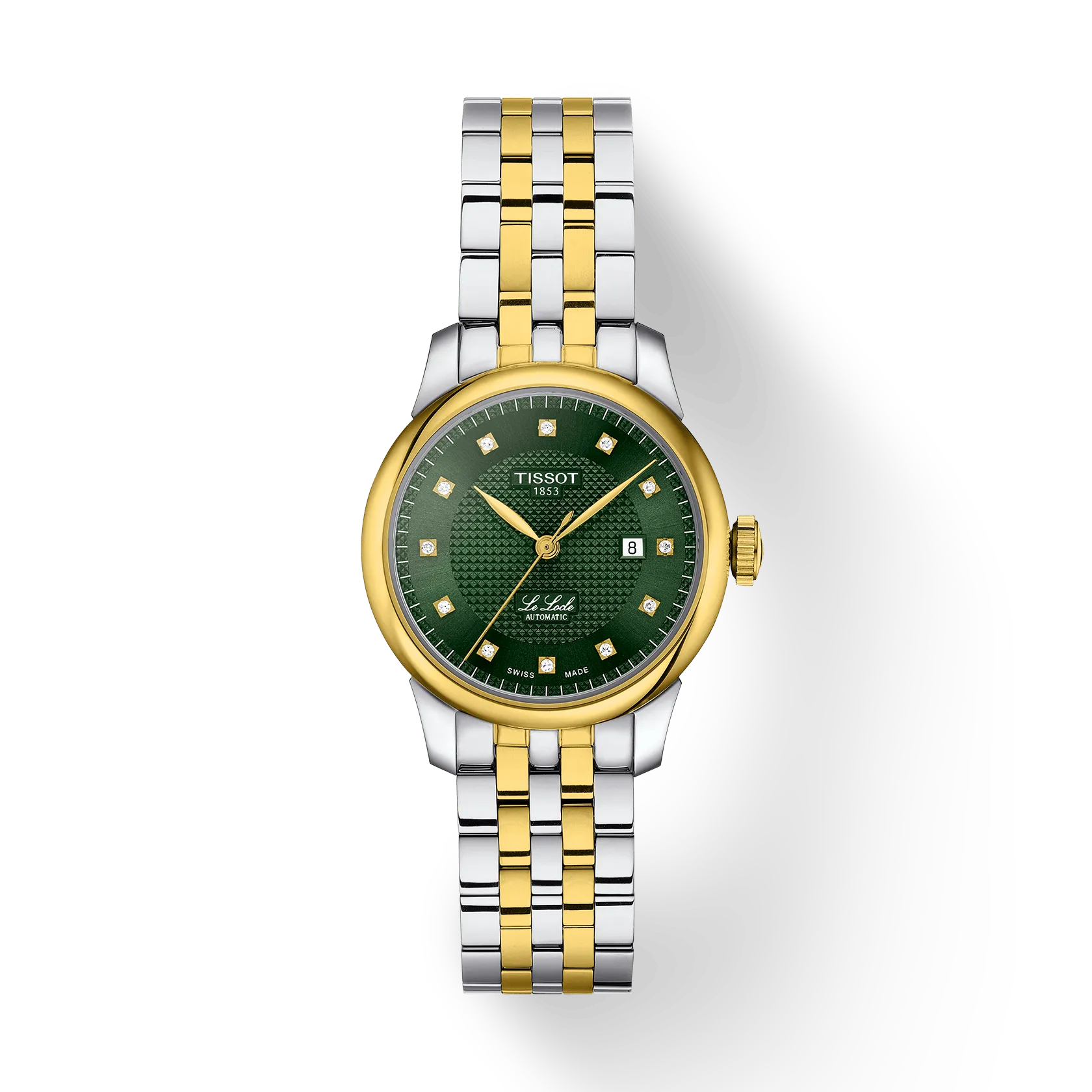 티쏘 르로끌 오토매틱 29mm 스테인리스 스틸 옐로우 그린 다이아몬드(Tissot Lelocle Automatic 29mm Stainless Steel Yellow Gold Green Diamond)