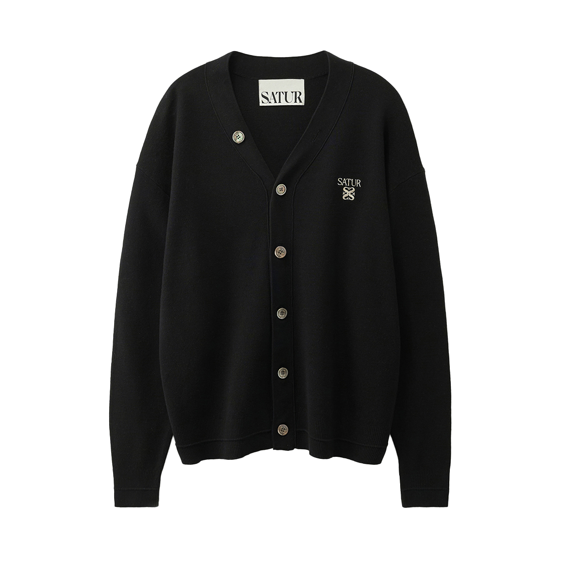 세터 에센셜 파로 가디건 블랙(SATUR Essential Faro Cardigan Black)