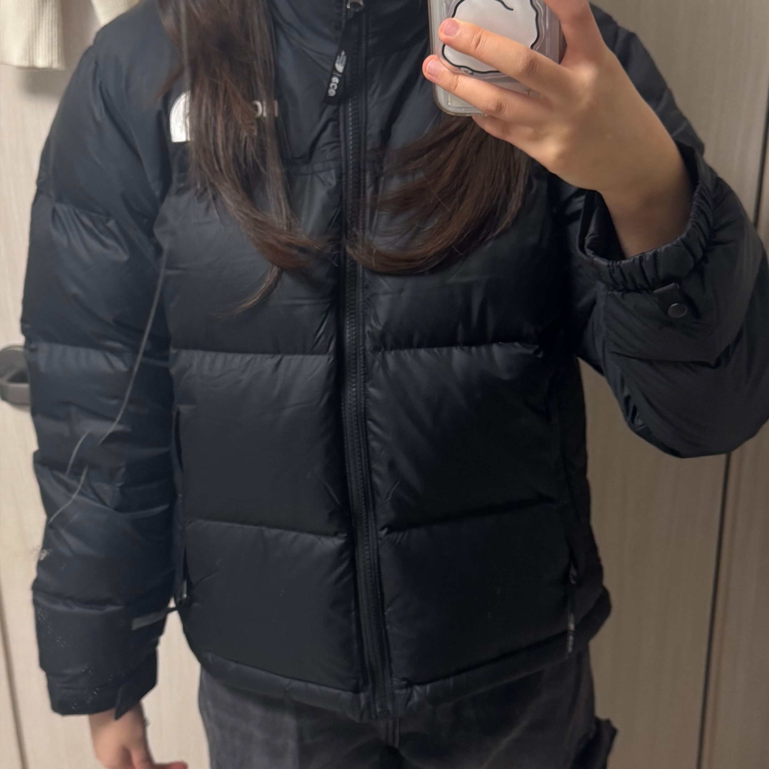 (W) The North Face 1996 Retro Nuptse Jacket Black - 25FW 착용 스타일