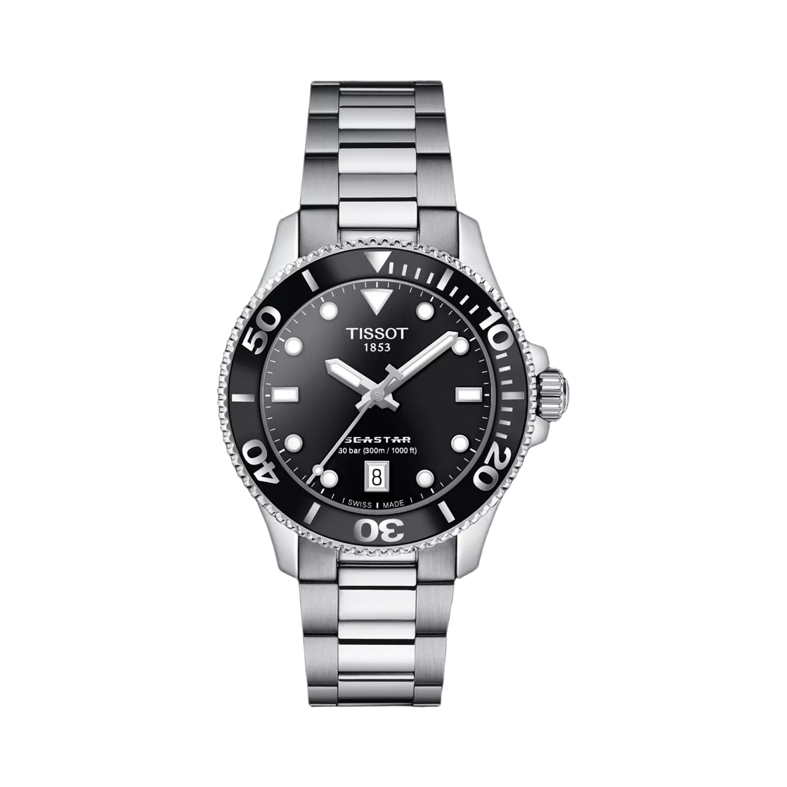 티쏘 씨스타 1000 쿼츠 36mm 스테인리스 스틸 블랙(Tissot Seastar 1000 Quartz 36mm Stainless Steel Black)
