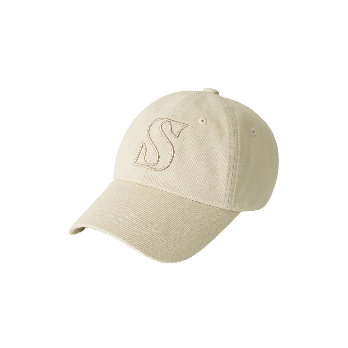 SA261UAP04LBE0 SATUR S Logo Vintage Casual Ball Cap Light Beige