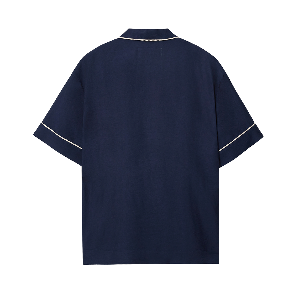 세터 홈웨어 오픈 칼라 하프 셔츠 네이비(SATUR Homewear Open Collar Half Shirt Navy) - 2
