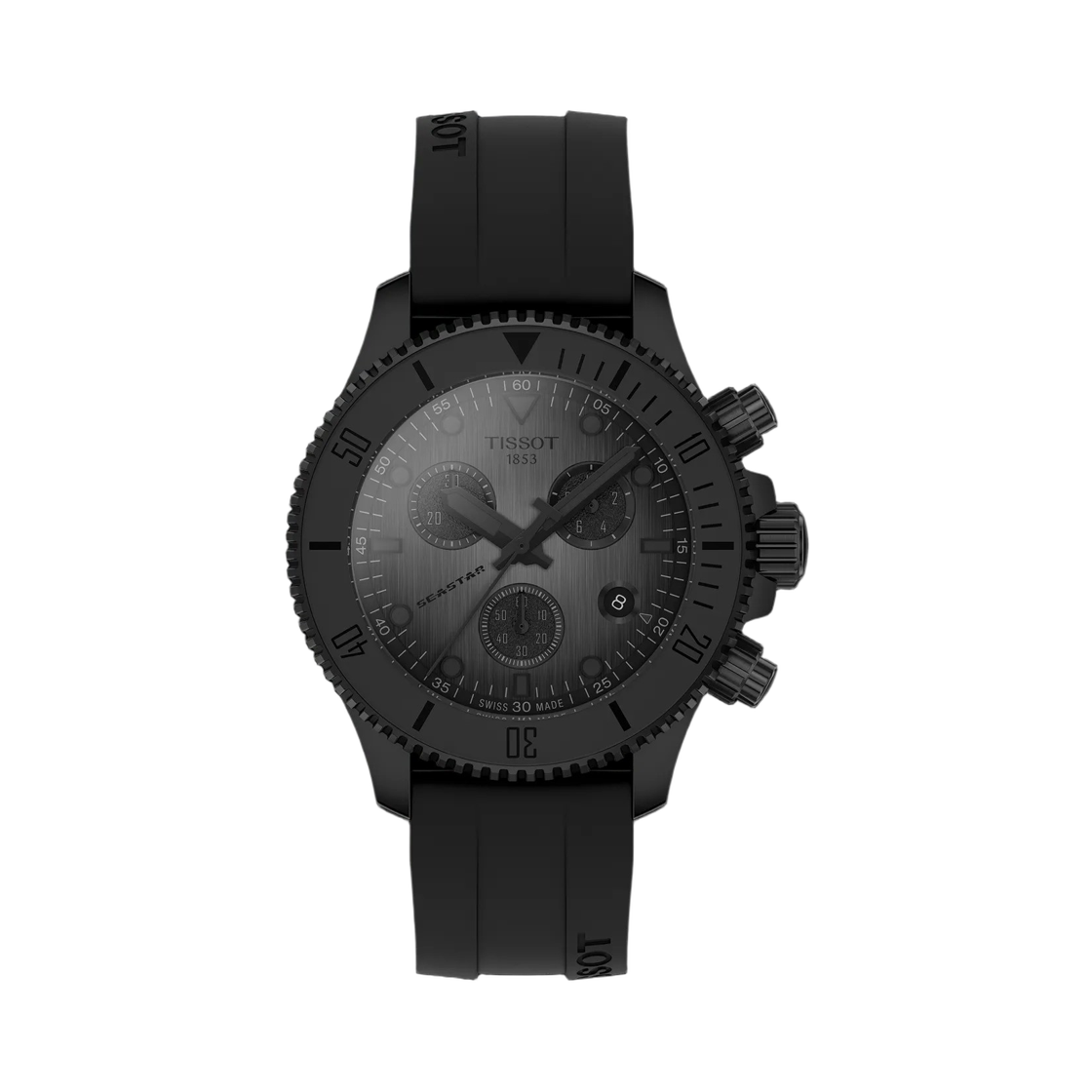 T1202173706100 Tissot Seastar 1000 Chronograph Quartz 38mm Stainless Steel Grey Black