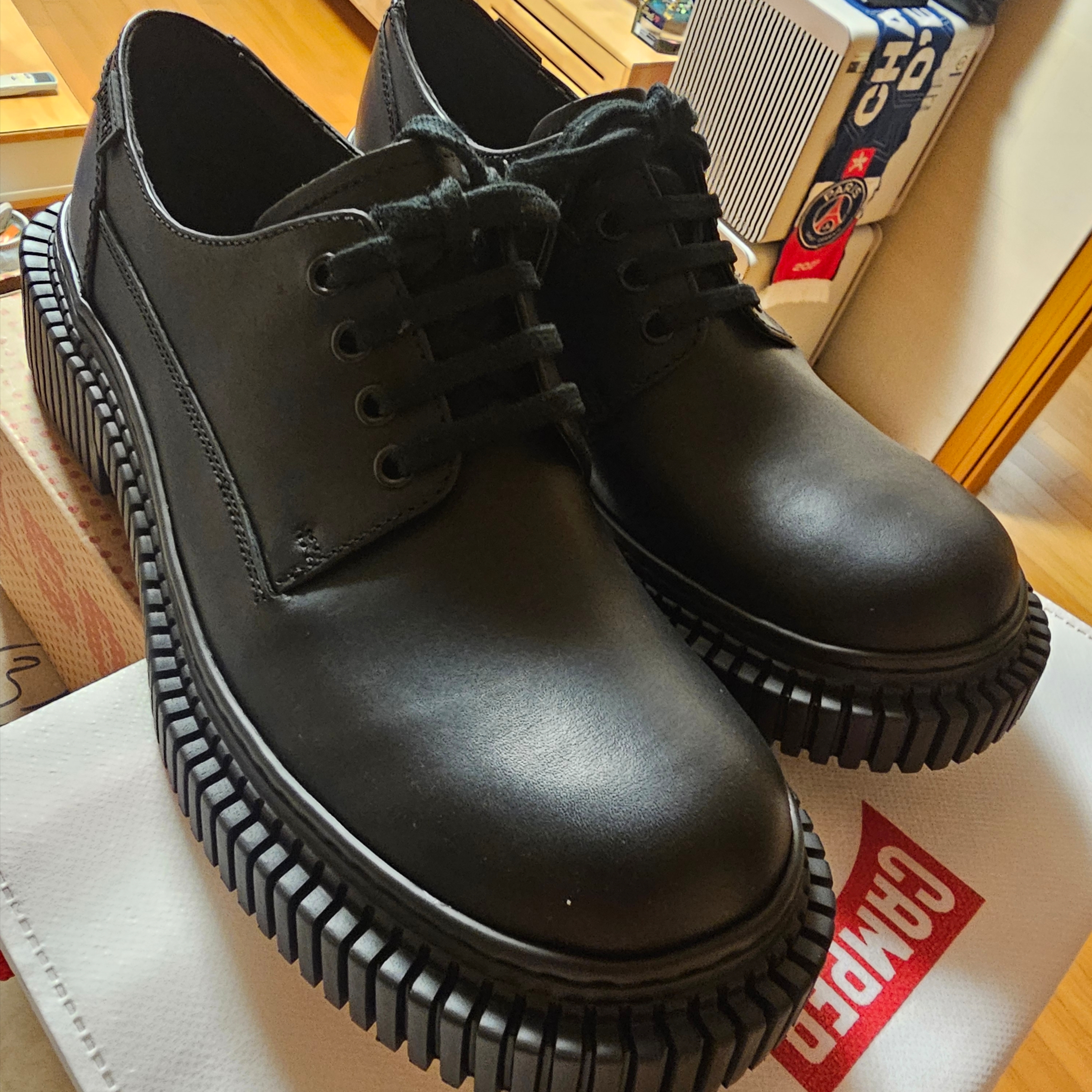 Camper Men Pix Berlin Lace Up Black 착용 스타일 - 2