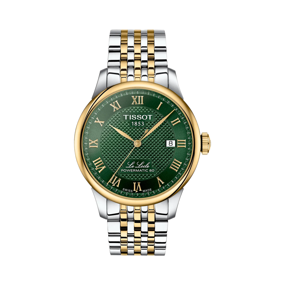 티쏘 르로끌 오토매틱 39.3mm 스테인리스 스틸 옐로우 골드 그린(Tissot Lelocle Automatic 39.3mm Stainless Steel Yellow Gold Green) - 1