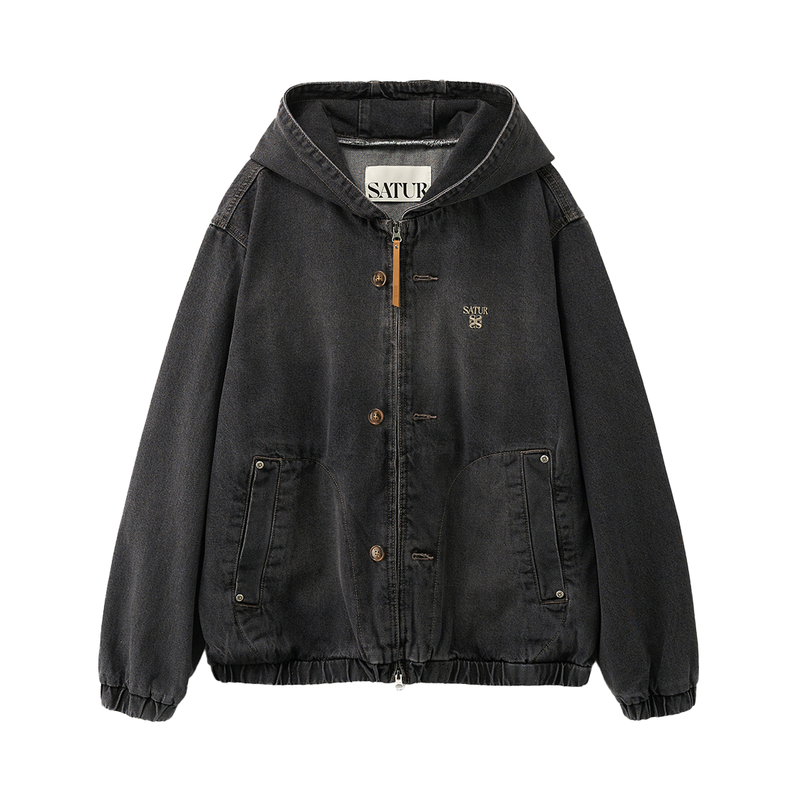 [사은품 증정] 세터 테오 데님 블루종 자켓 그레이([사은품 증정] SATUR Teo Denim Blouson Jacket Gray)