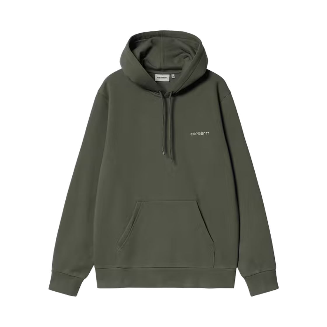 I035392-3CD-XX Carhartt WIP Hooded Script Embroidery Sweatshirt Opuntia White