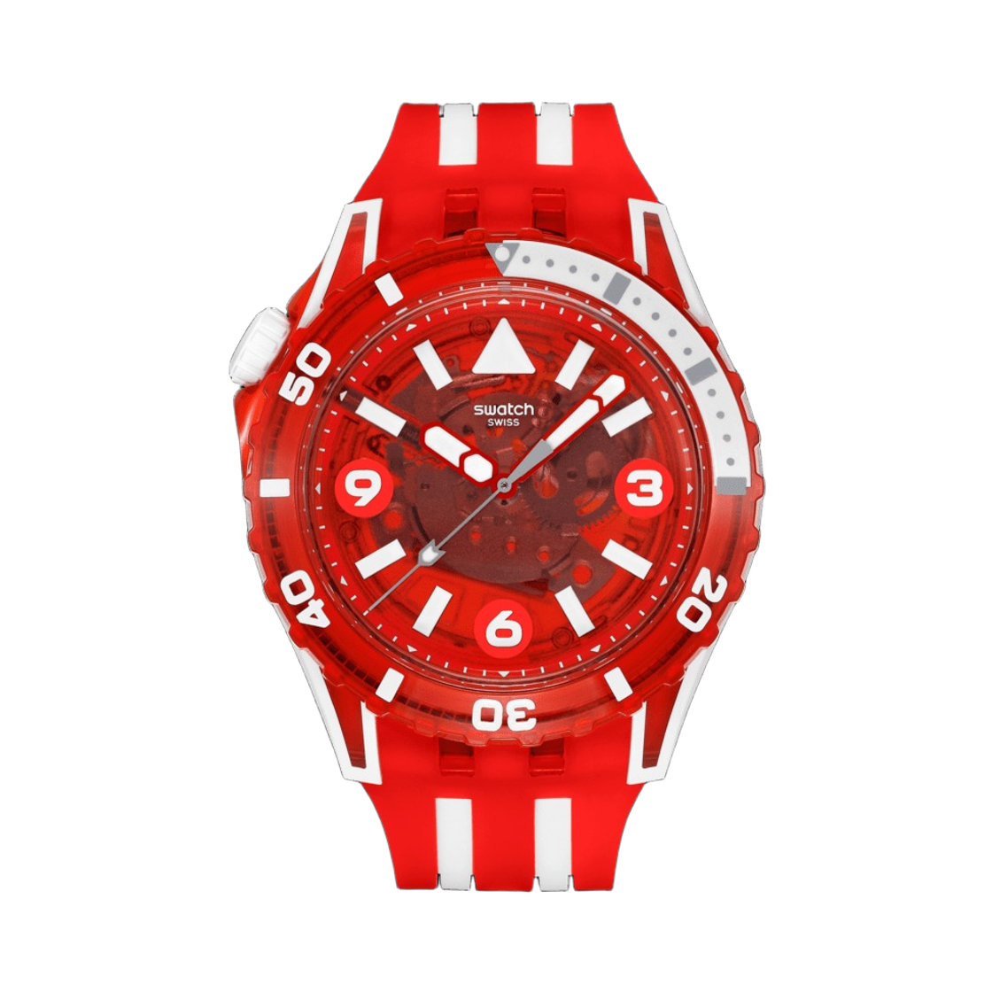 SSCU09R100 Swatch Lion's Mane 44mm Quartz Red
