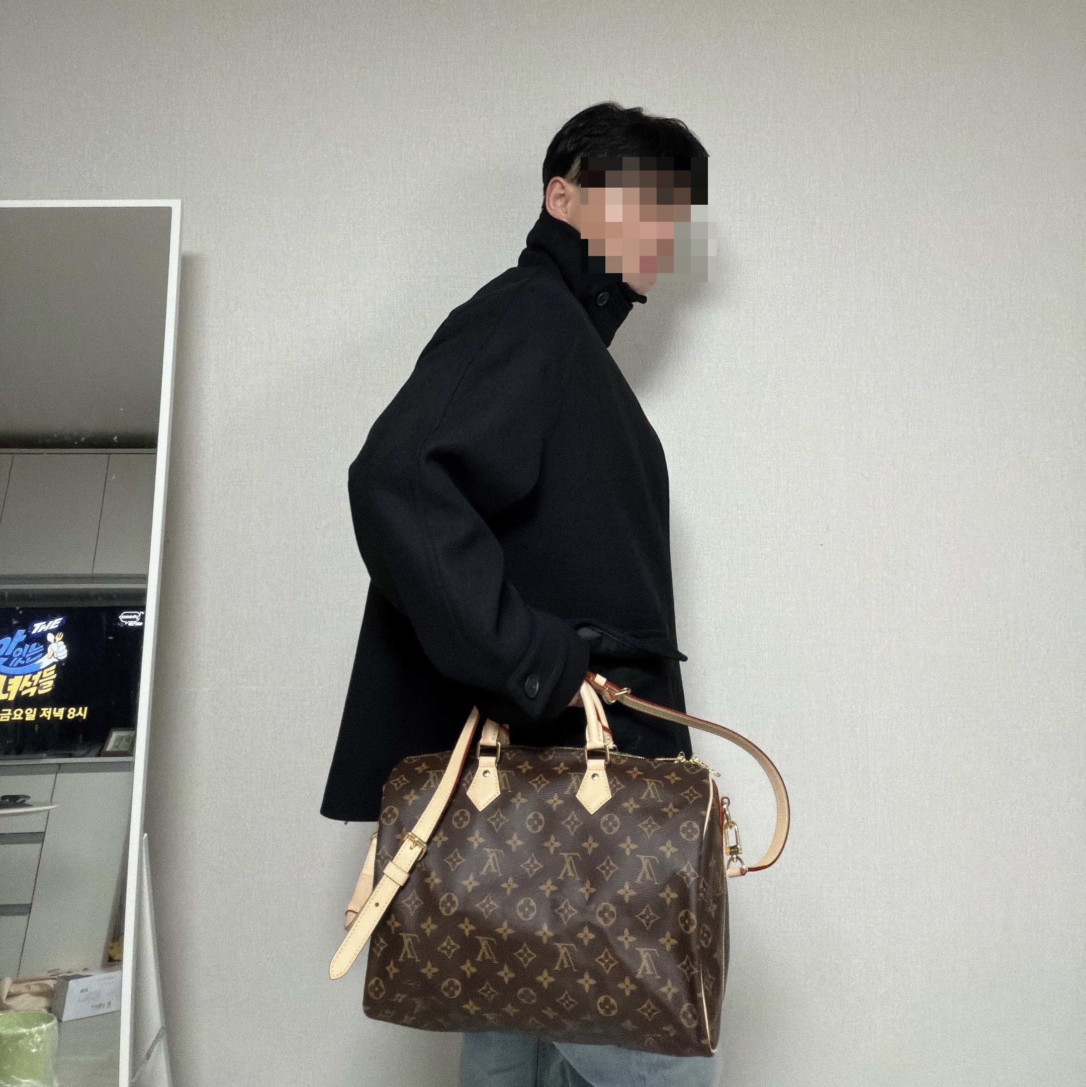 Louis Vuitton Speedy Bandouliere 30 Monogram 착용 스타일 - 2