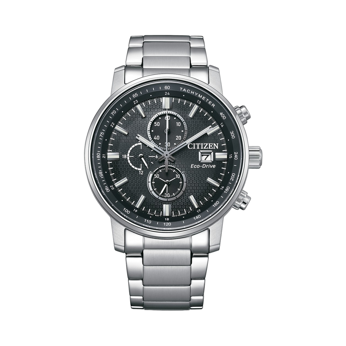시티즌 에코드라이브 43mm 스테인리스 스틸 블랙 실버(Citizen Eco-Drive 43mm Stainless Steel Black Silver) - 1