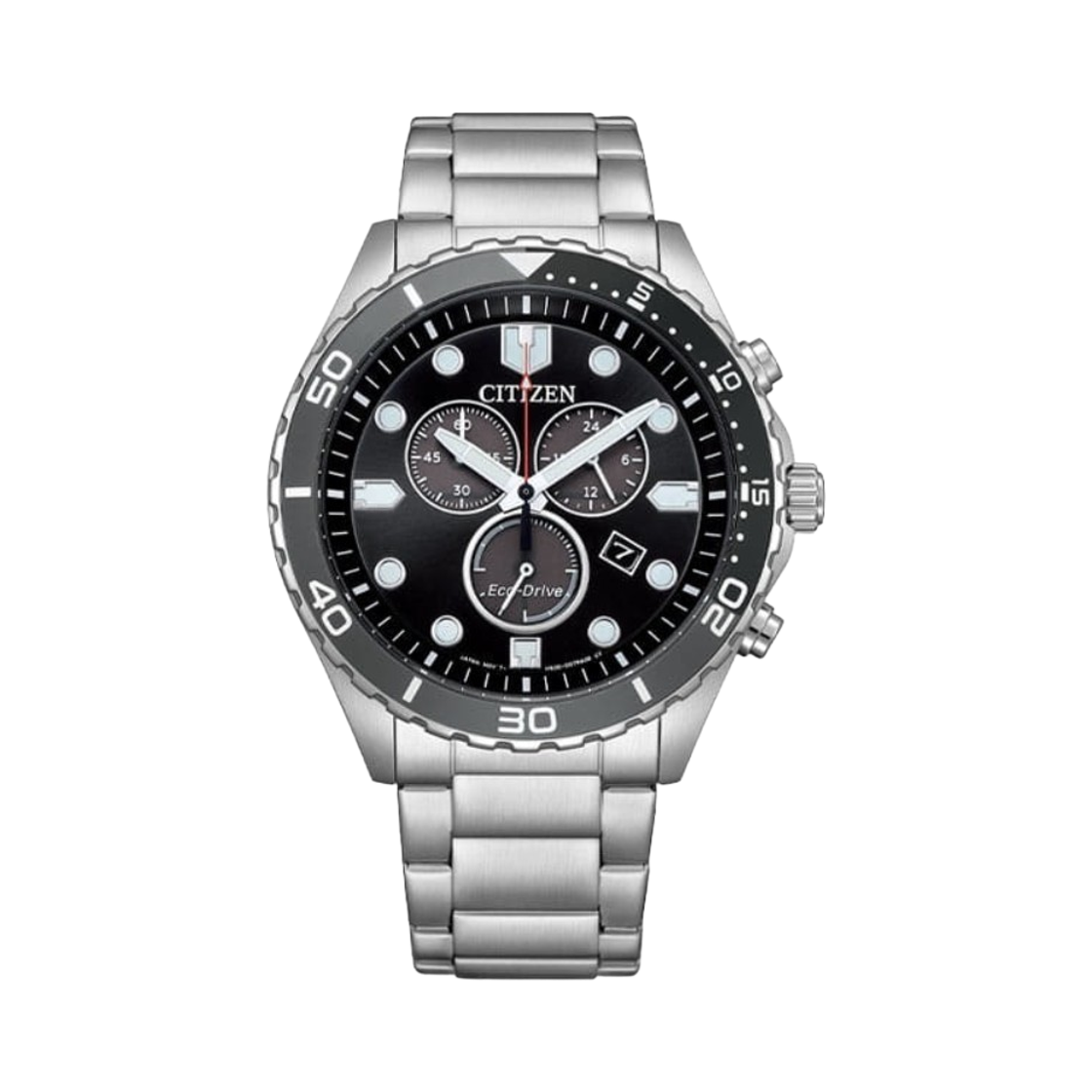 AT2568-82E Citizen Eco-Drive 43mm Stainless Steel Black Silver