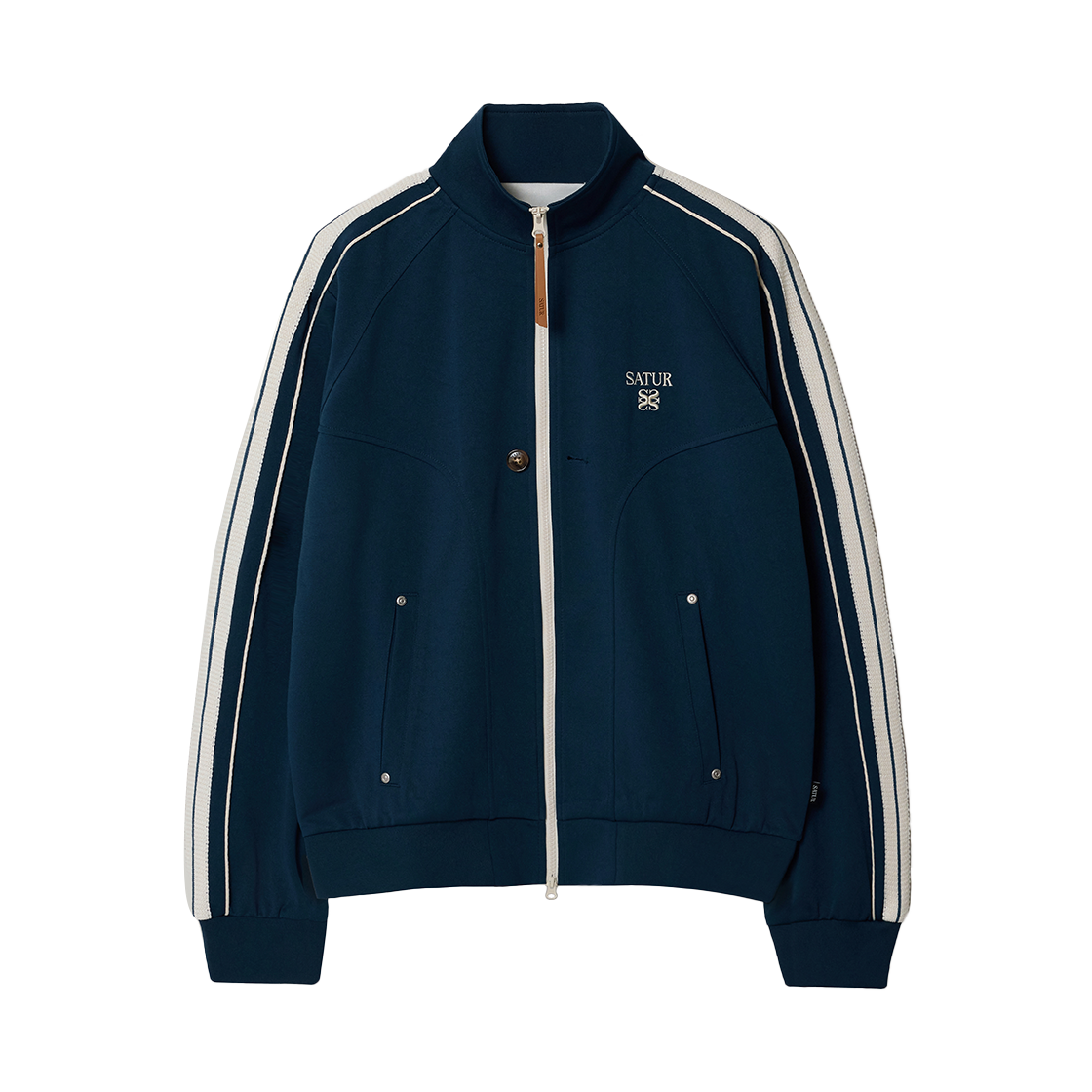 SA261MTJ02BLE0 SATUR Essential Lawton Track Zip-up Jacket Blue