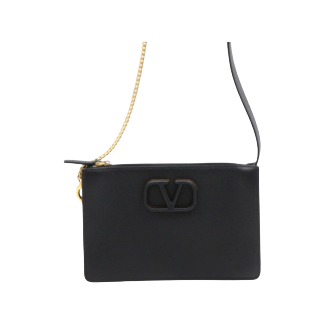 발렌티노 TW2P0T48RQR 블랙 그레인 레더 V 슬링 스트랩 크로스백 aa51577(VALENTINO Black Grain Leather V-Sling Strap Crossbody Bag)