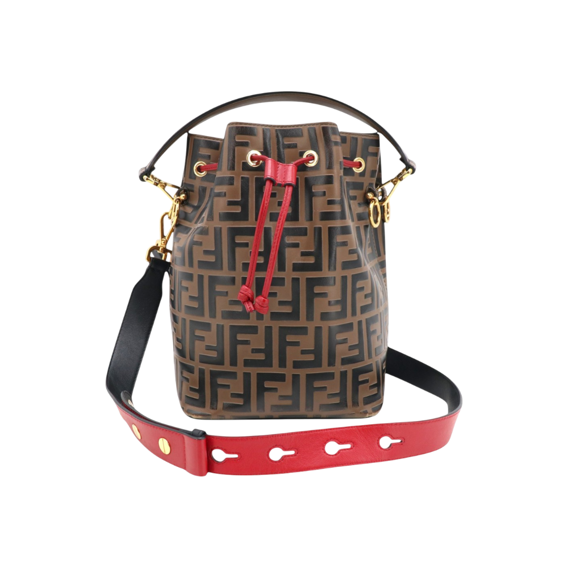 ITTMEA8G3NNV Fendi Montrezzo Mini Bucket Bag 8BT298