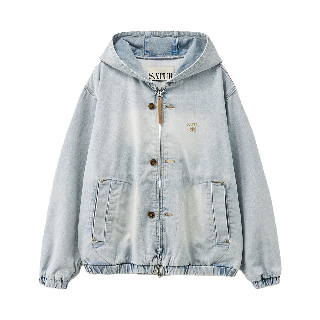 세터 테오 데님 블루종 자켓 라이트 블루(SATUR Teo Denim Blouson Jacket Light Blue)
