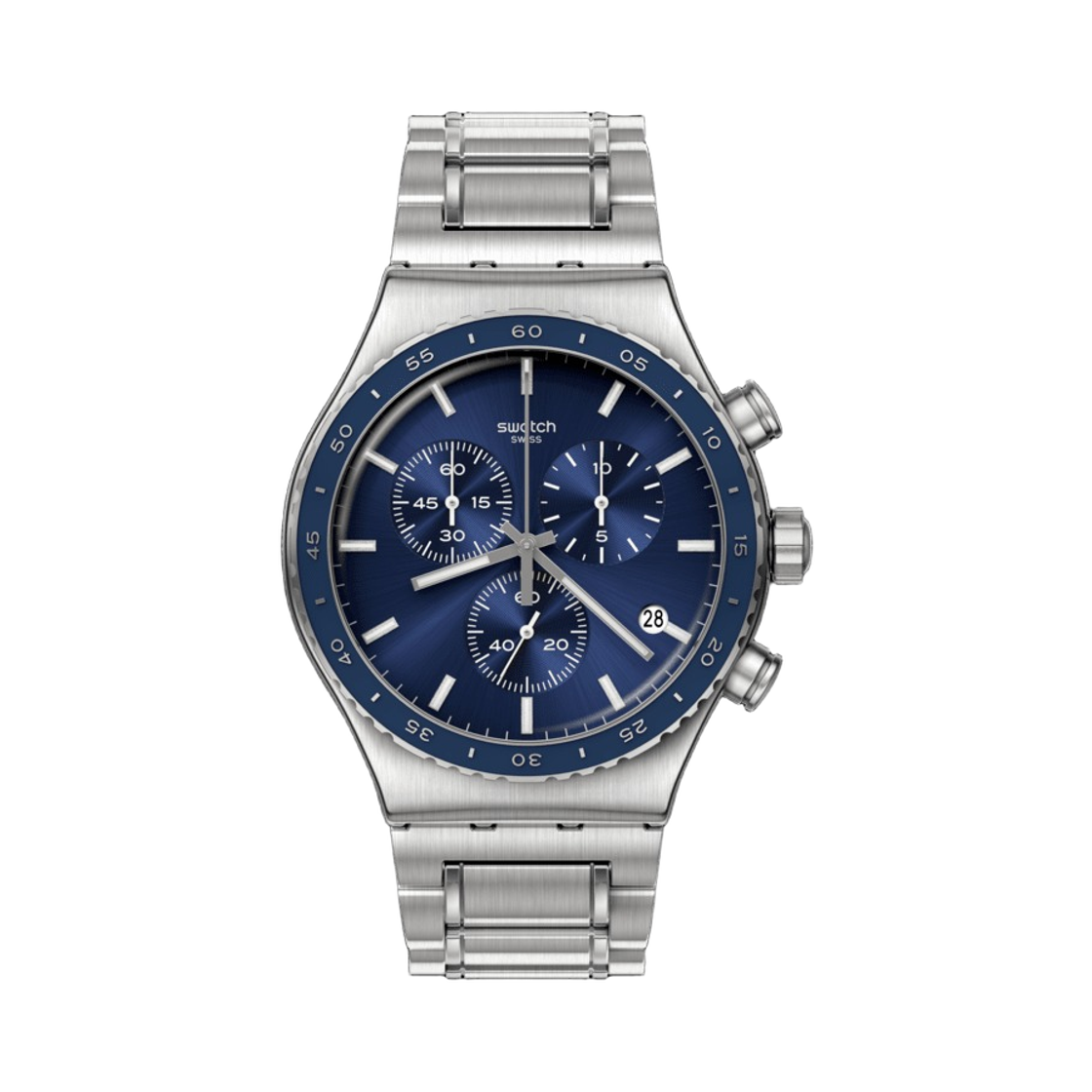 스와치 코발트 라군 43mm 쿼츠 실버 블루(Swatch Cobalt Lagoon 43mm Quartz Silver Blue) - 1