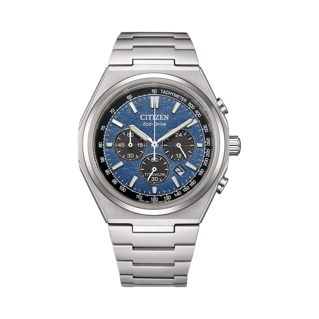 시티즌 젠신 에코드라이브 42.5mm 슈퍼 티타늄 실버 블루(Citizen Zenshin Eco-Drive 42.5mm Super Titanium Silver Blue) - 1