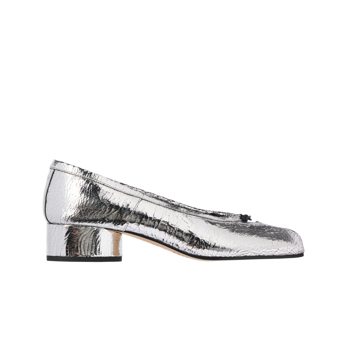 (W) 메종 마르지엘라 타비 브로큰 미러 뉴 발레리나 실버((W) Maison Margiela Tabi Broken Mirror New Ballerinas Silver) - 1