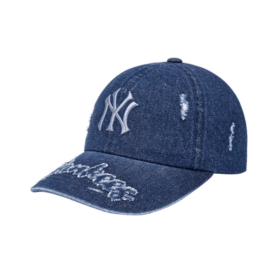 3ACPV195N-50NYL MLB Vintage Destroyed Denim Unstructured Ball Cap New York Yankees Navy