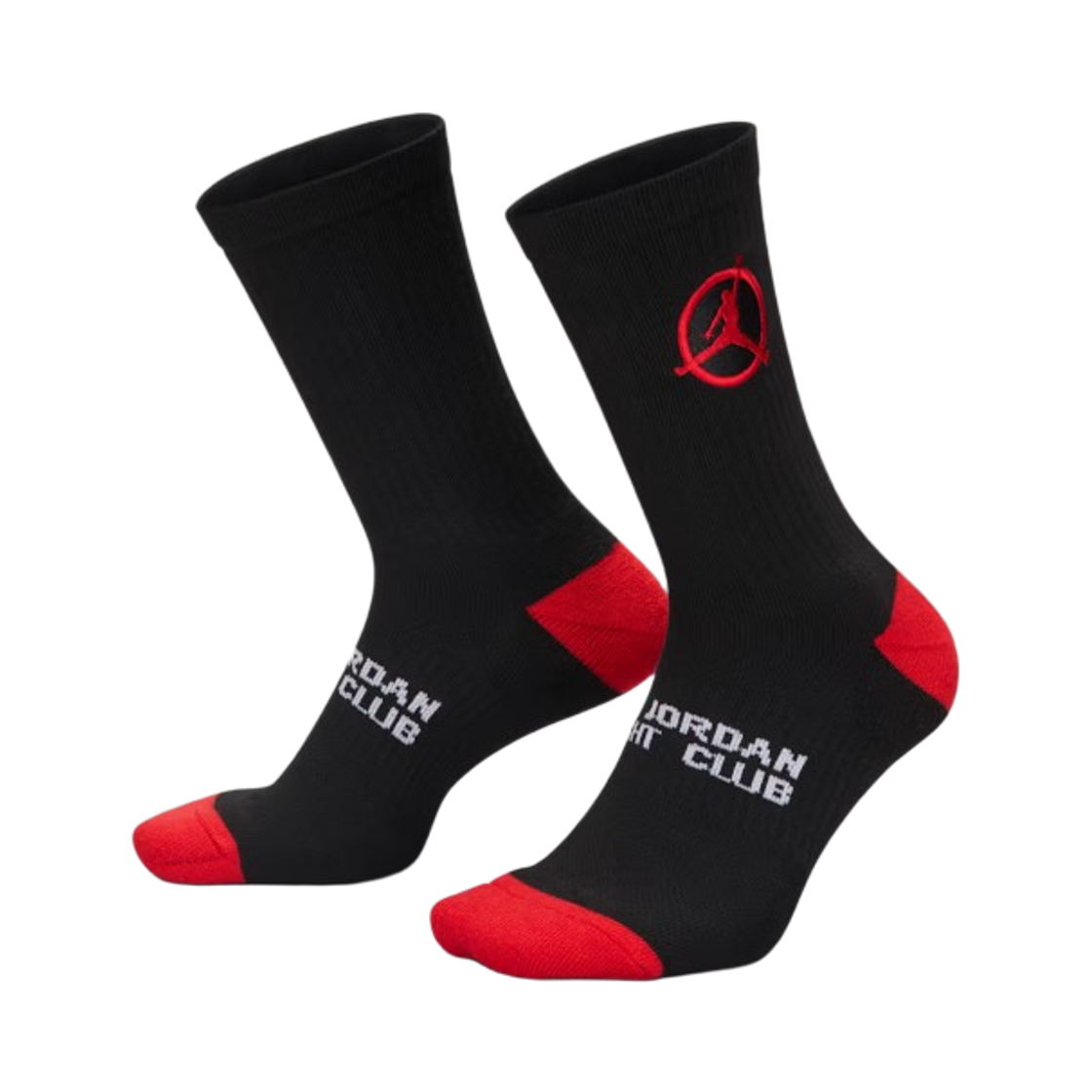 IF3502-010 Jordan Flight Club Cushioned Crew Socks Black University Red