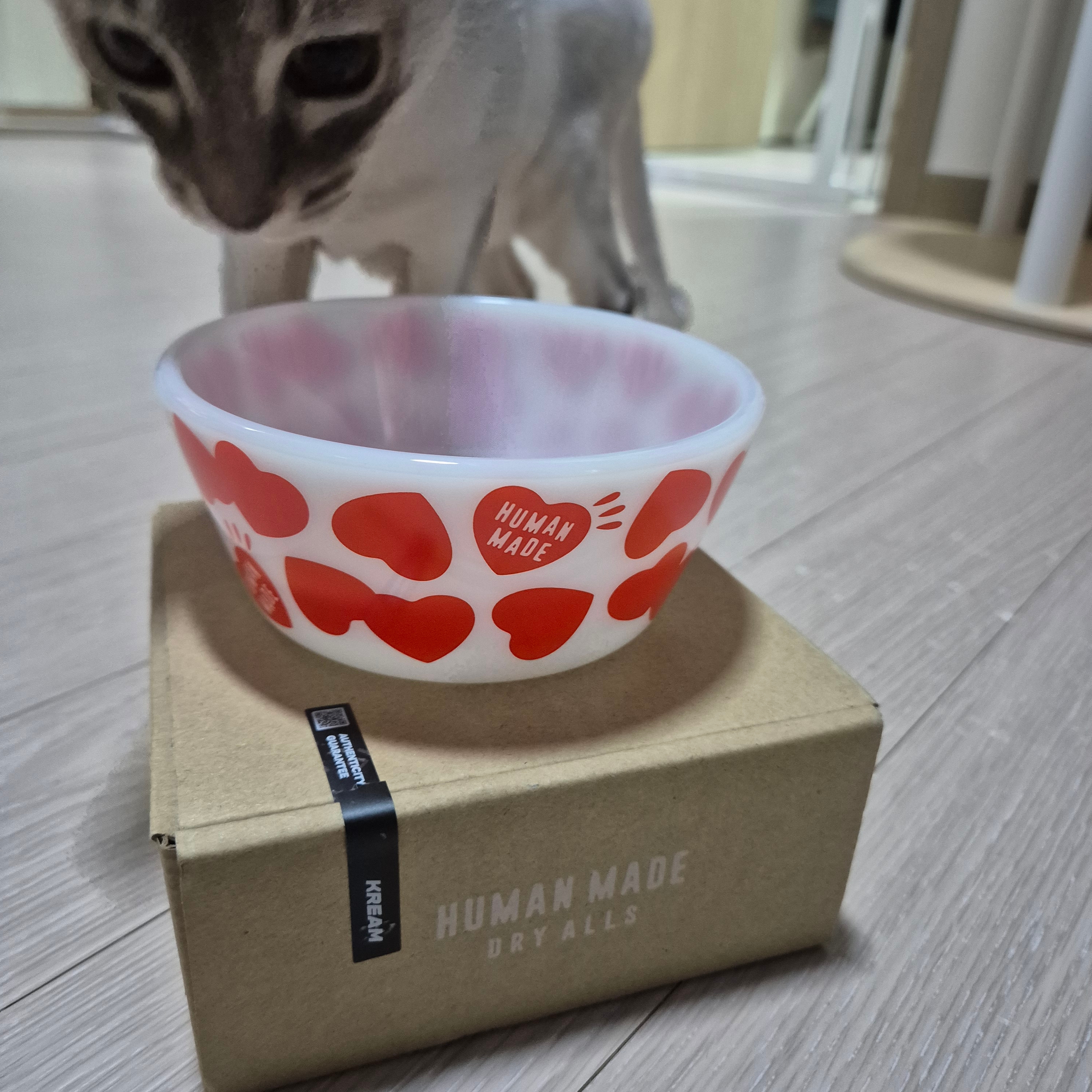 Human Made Heart Pattern Bowl Red 착용 스타일