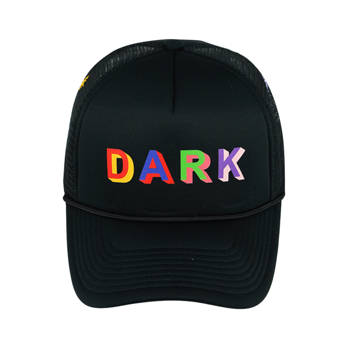 - Darkr8m Studio Dark Marquage Mesh Trucker Cap Black Multi