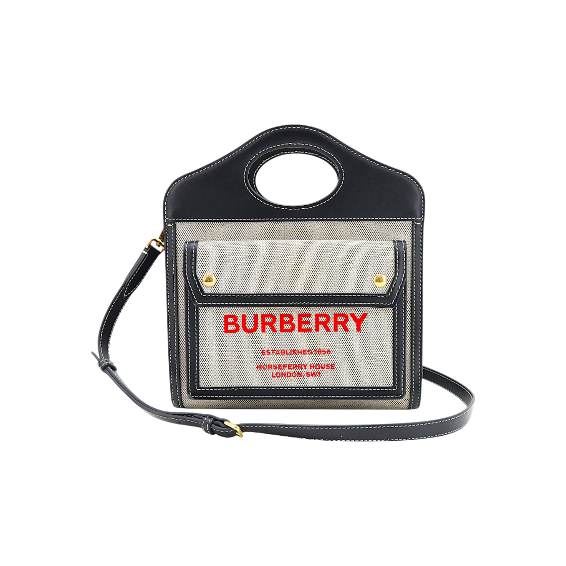 ITL6HMSACGF4 Burberry Two-Tone Mini Tote Bag 8036814