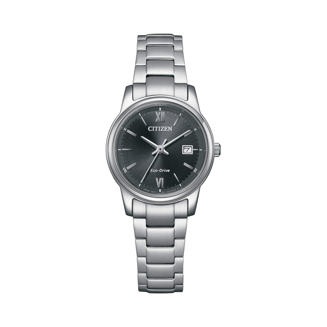 (W) 시티즌 에코드라이브 27mm 스테인리스 스틸 블랙 실버((W) Citizen Eco-Drive 27mm Stainless Steel Black Silver) - 1