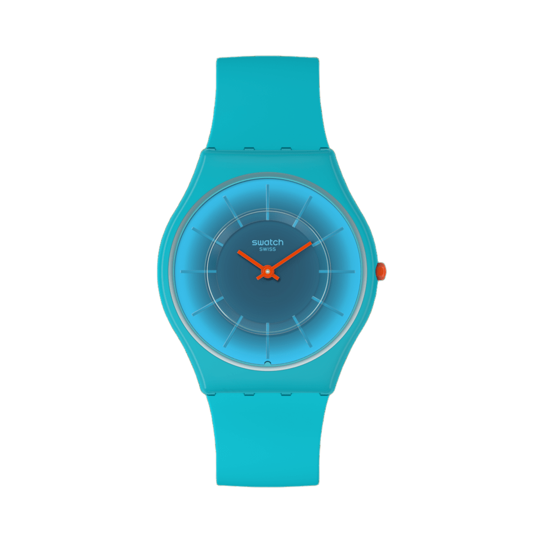 스와치 래디언틀리 틸 34mm 쿼츠 블루(Swatch Radiantly Teal 34mm Quartz Blue)