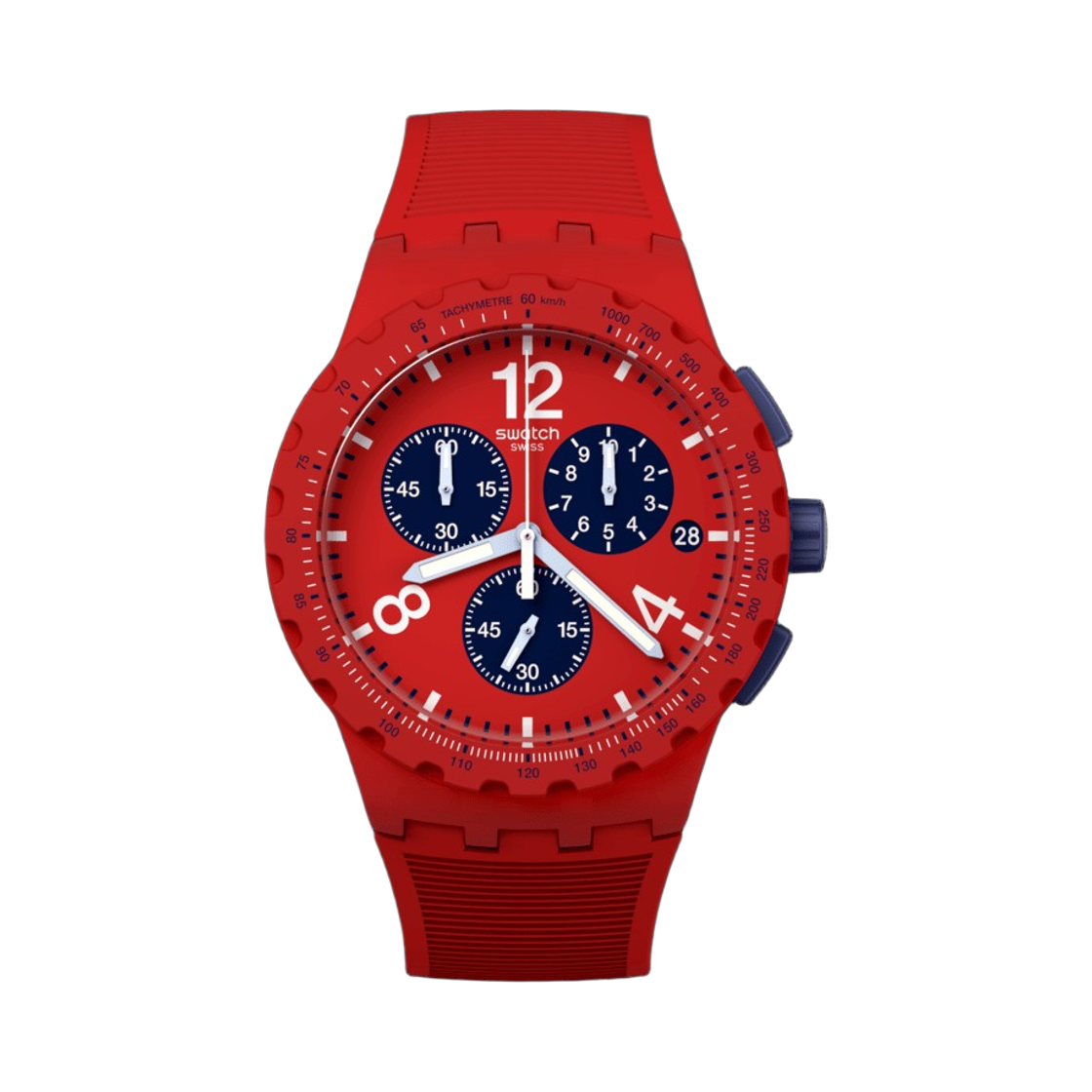 스와치 프라이머리 레드 42mm 쿼츠 레드(Swatch Primarily Red 42mm Quartz Red) - 1