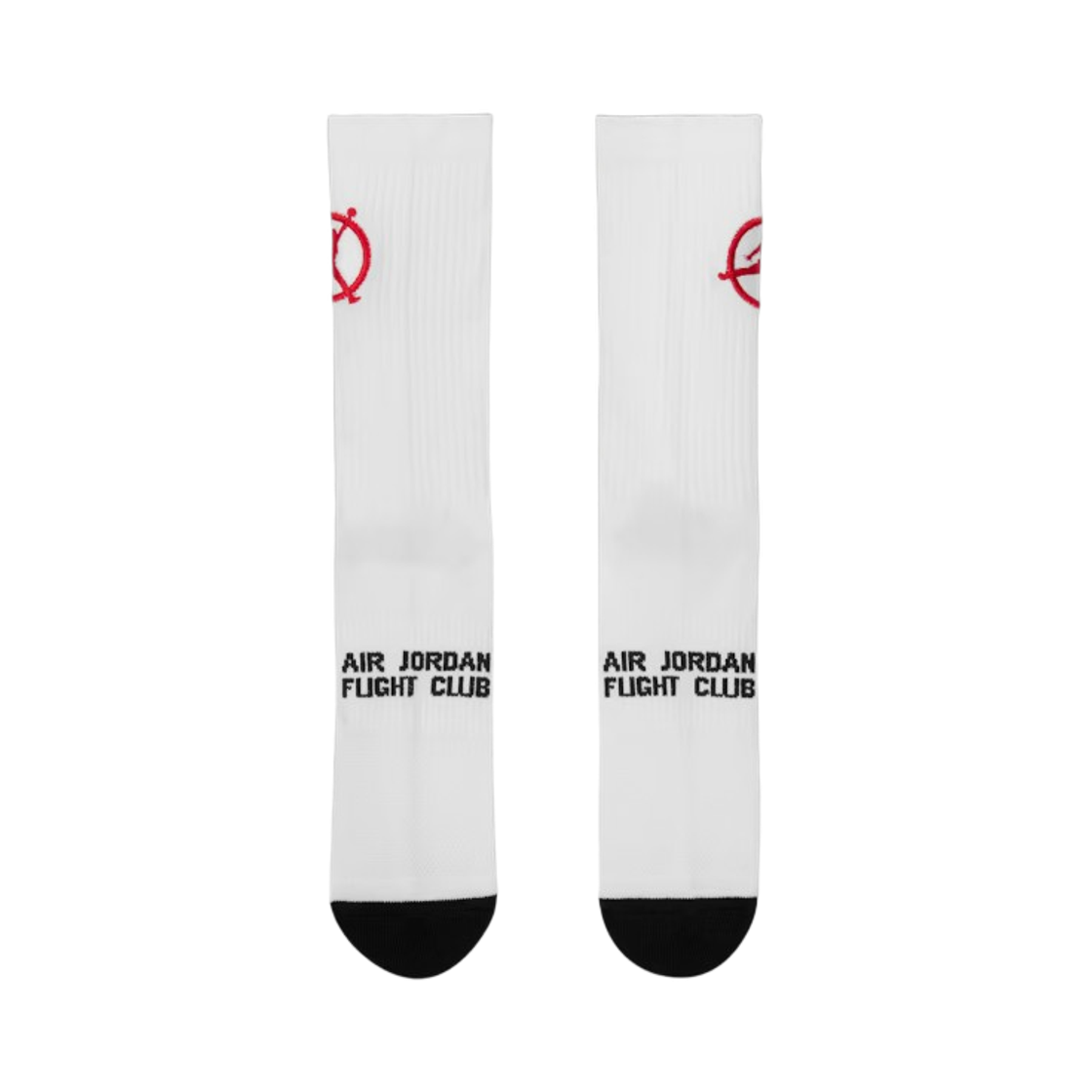 조던 플라이트 클럽 쿠션 크루 삭스 화이트 블랙(Jordan Flight Club Cushioned Crew Socks White Black) - 2