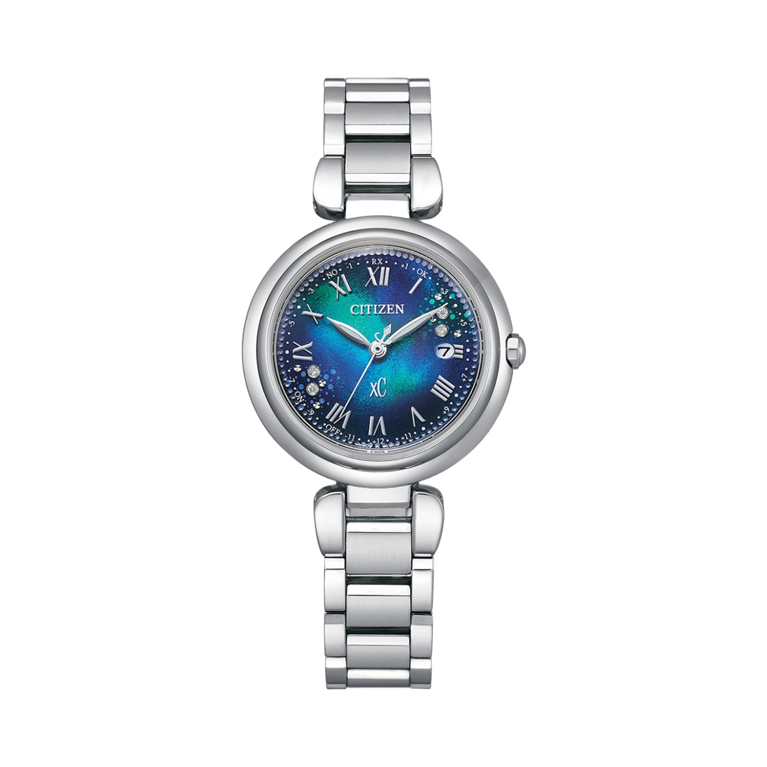 (W) 시티즌 xC 에코드라이브 29mm 슈퍼 티타늄 블루 실버 다이아몬드((W) Citizen xC Eco-Drive 29mm Super Titanium Blue Silver Diamond) - 1