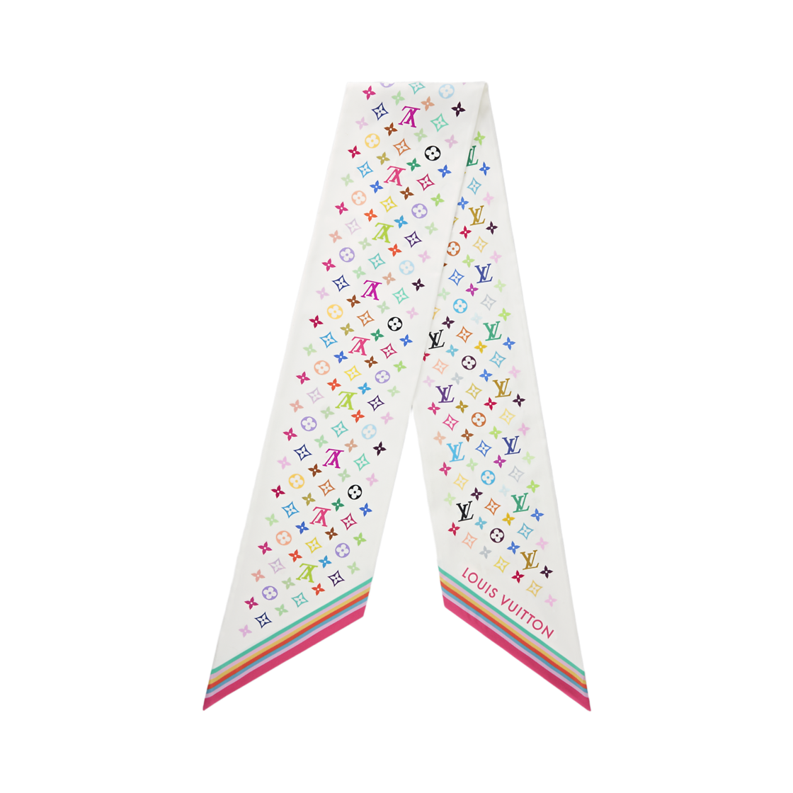 (W) 루이비통 x 무라카미 타카시 모노그램 멀티컬러 라발리에르 화이트((W) Louis Vuitton x Murakami Takashi Monogram Multicolor Lavalliere White)