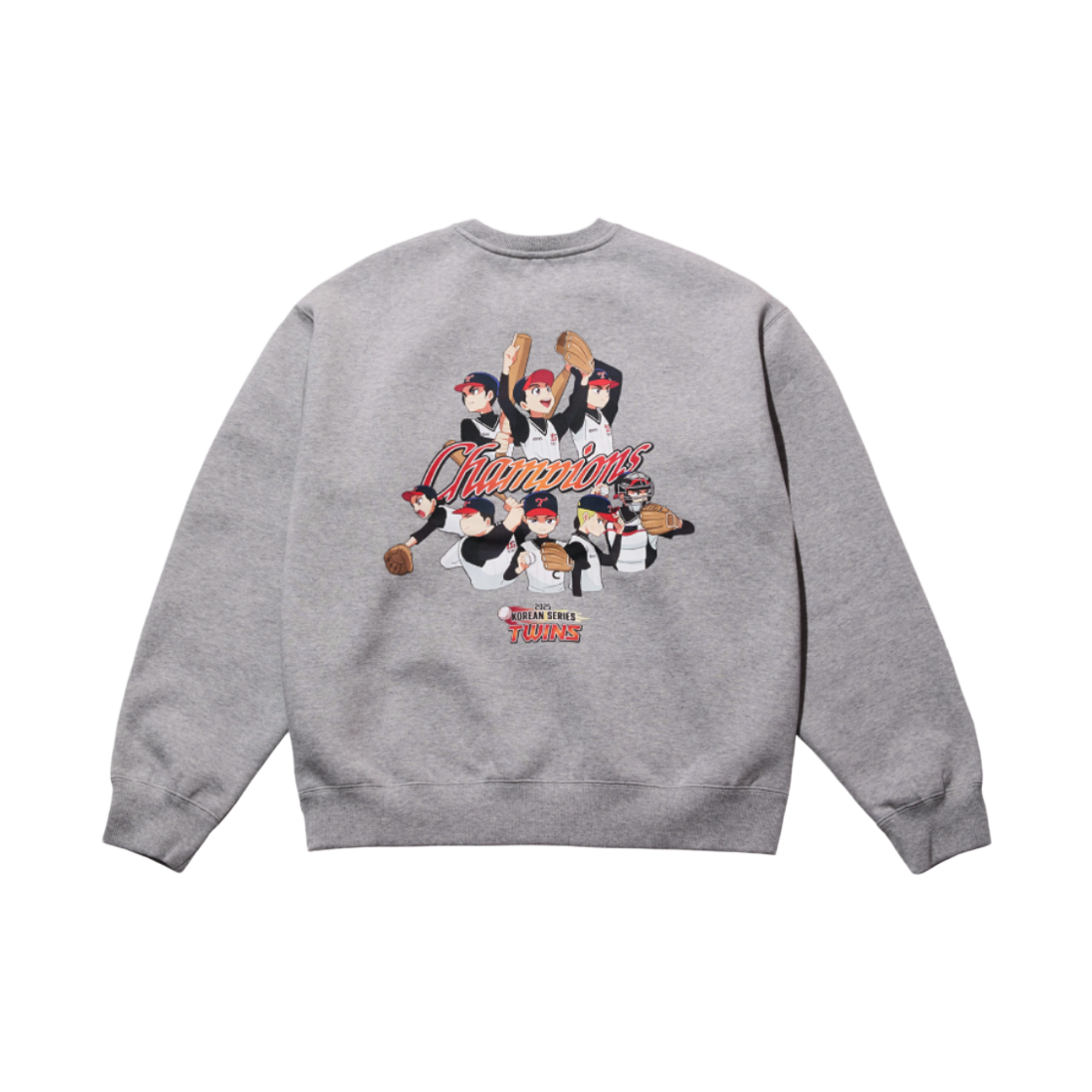 25BDLGCH06 BDNS x LG TWINS 2025 On To Victory Charaters Sweatshirts Grey