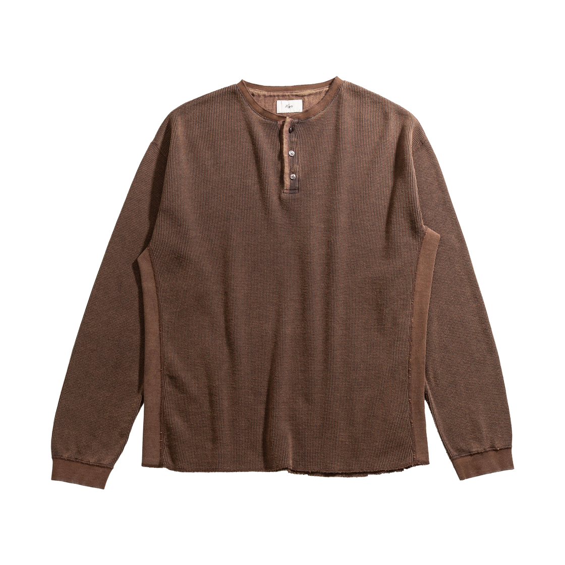 헤이스트 빈티지 써멀 니트 헨리 셔츠 에스프레소(HEYSTE Vintage Thermal Knit Henley Shirt Espresso) - 1