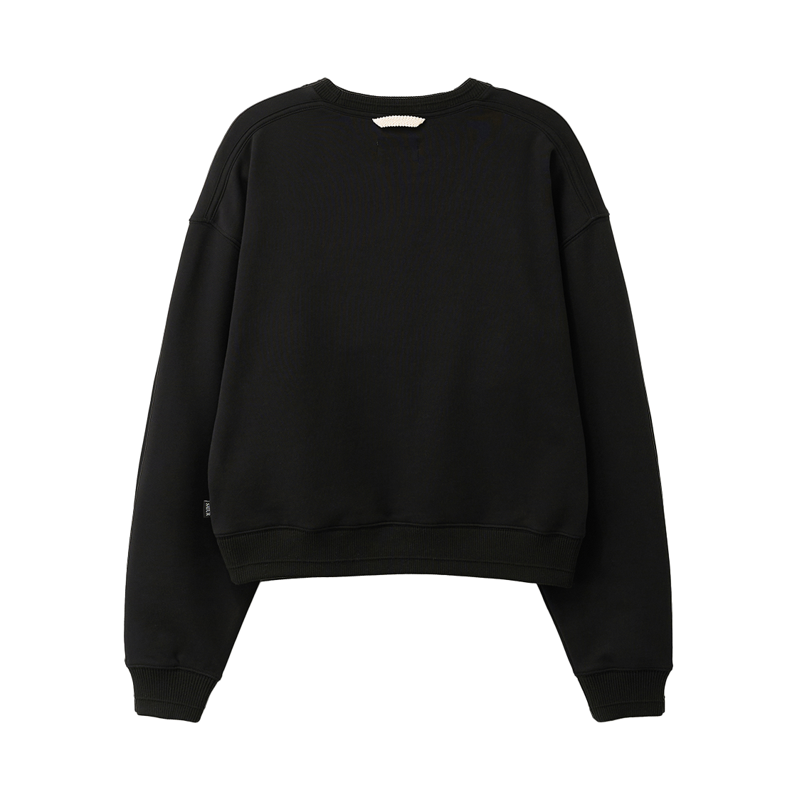 세터 우먼 로렌 스몰 로고 베이직 크롭 스웨트셔츠 블랙(SATUR W Loren Small Logo Basic Crop Sweatshirt Black) - 2