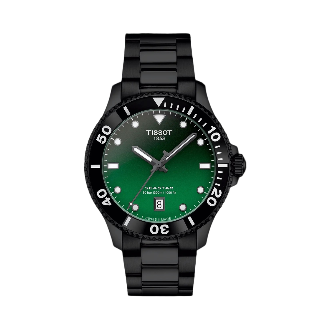 티쏘 씨스타 1000 쿼츠 40mm 스테인리스 스틸 그린 블랙(Tissot Seastar 1000 Quartz 40mm Stainless Steel Green Black)